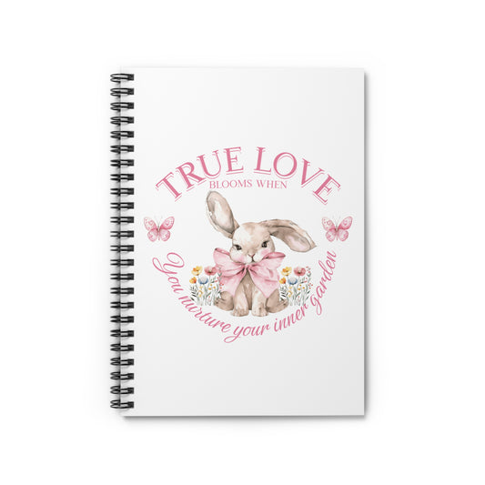 True Love Blooms Journal - Cultivate Self-Love & Find Inner Peace Spiral Notebook