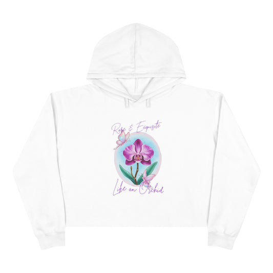 Orchid Elegance Crop Hoodie